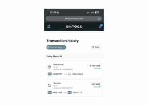 How to view Exness transaction history